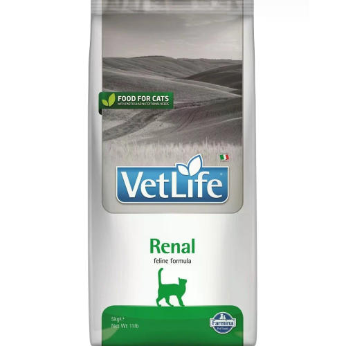 Farmina Vet Life (Фарміна Вет Лайф) Cat Renal Adult - Сухий лікувальний корм для дорослих котів для підтримки функції нирок 5 кг