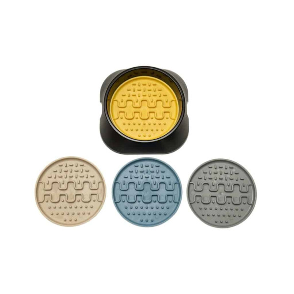 Fiboo (Фибу) Lollipop Mini - Коврик для слизывания лакомств и еды голубой 13х13 см