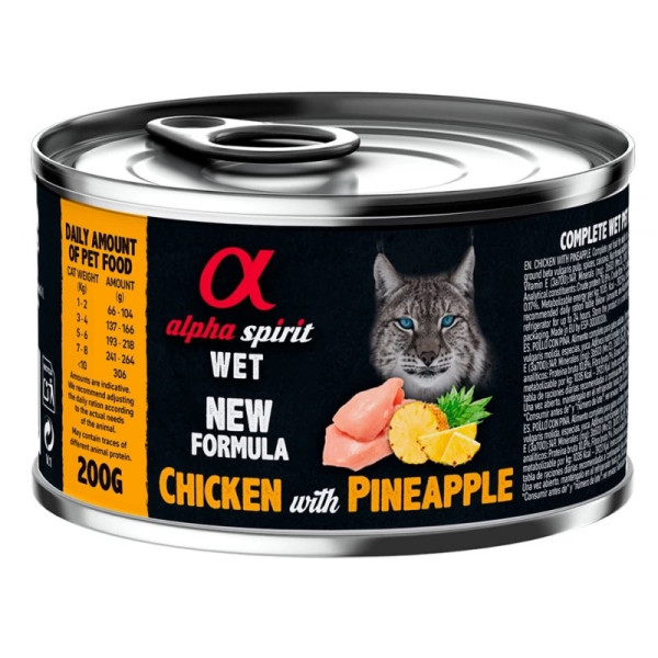 Alpha Spirit (Альфа Спирит) Chicken With Pineapple - Влажный корм для кошек с курицей и ананасом 200 г