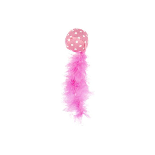 Flamingo (Фламинго) Toy Polka Ball Multiple colours - Игрушка мяч с хвостом для котов, цвет ассорти, 4х4х14 см