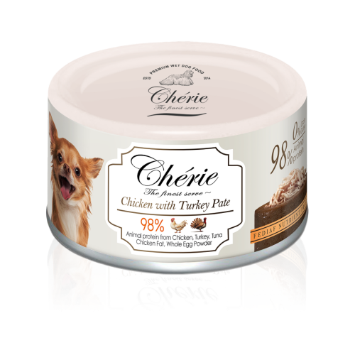 Cherie (Чері) Dog Grain Free Chicken & Turkey Pate All Life Stages All Breeds - Вологий беззерновий корм для собак будь-якого віку та усіх порід паштет з м’ясом курки та індички 80 г