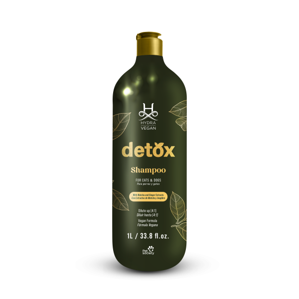 Hydra (Гидра) Vegan Detox Shampoo - Детокс шампунь для взрослых собак и котов для реминерализации кожи и укрепления шерсти 1 л