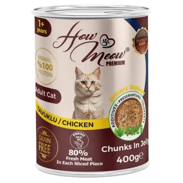 How Meow (Хау Мяу) Влажный премиум корм для кошек с курицей 400 г