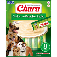 INABA (Инаба) Dog Churu Mousse With Chicken & Vegetables - Лакомство для собак мусс сливочный с курицей и овощами 160 г