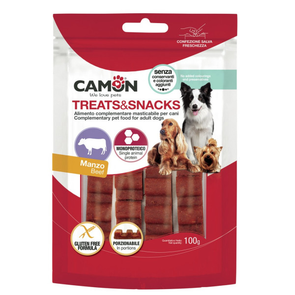 Camon (Камон) Dog Treats Bars With Beef - Лакомство для собак батончики порционные с говядиной 100 г