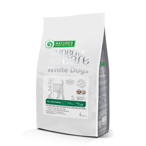 Nature`s Protection (Натур Протекшн) Superior Care White Dogs Insect All Sizes and Life Stages - Сухой корм для собак с белой шерстью всех пород с белком насекомых 4 кг