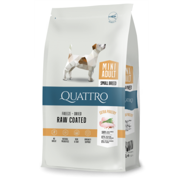 Quattro (Кватро) Dog Mini Breed Extra Chicken - Сухой корм для собак малых пород с курицей 1.5 кг