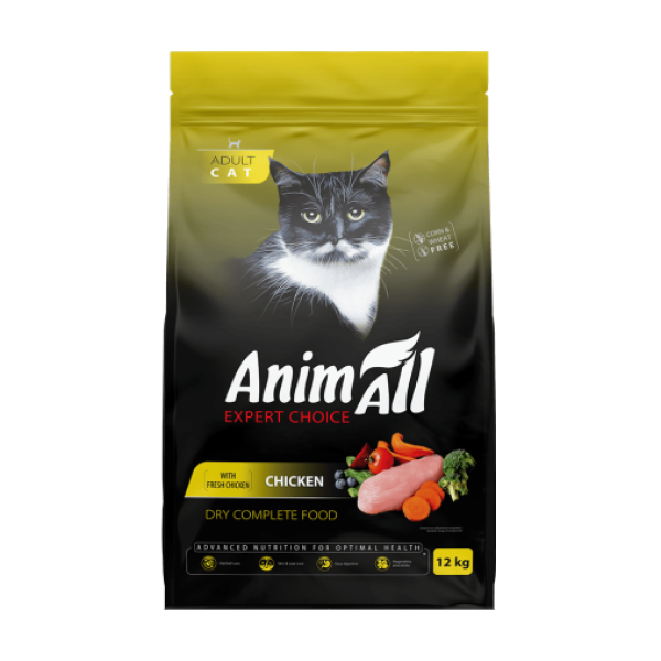 Animall (Энимал) Cat Fresh Chicken - Сухой корм для кошек со свежей курицей 12 кг