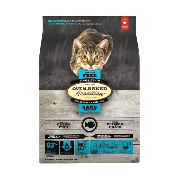 Oven-Baked (Овен-Бейкд) Tradition Grain Free Cat Adult Fish - Сухий беззерновий корм для дорослих котів з м’ясом риби 350 г
