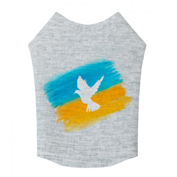 Майка WAUDOG Clothes для собак, малюнок "Прапор", XS25, B 35-40 см, З 20-25 см