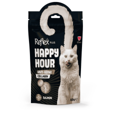 Reflex Plus (Рефлекс Плюс) Happy Hour Cat Treats Salmon & Collagen Anti-Aging – Ласощі для котів, омолоджувальна дія 60 г