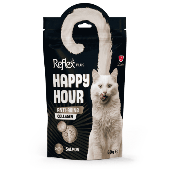 Reflex Plus (Рефлекс Плюс) Happy Hour Cat Treats Salmon & Collagen Anti-Aging – Лакомства для кошек, для поддержания молодости 60 г