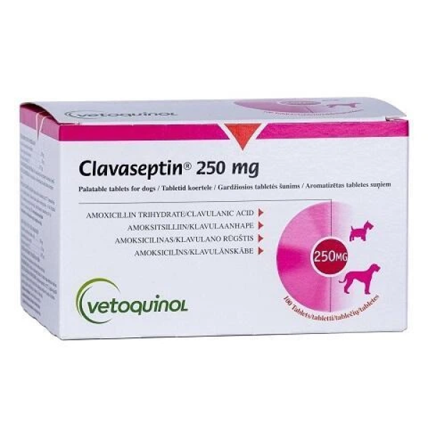 Clavaseptin (Клавасептин) 250 Mg - Таблетки для лечения кошек и собак при заболеваниях кожи 10 шт.