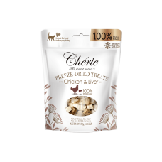 Cherie (Чері) Cat Grain Free Chicken & Chicken Liver Freeze Dried Treat All Life Stages - Ласощі беззернові для котів будь-якого віку сублімовані з м’ясом курки та курячою печінкою 30 г