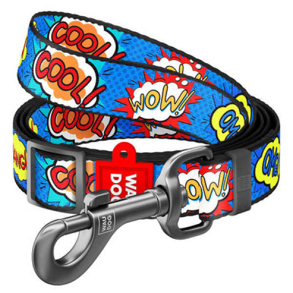 Поводок, "ВАУ", регулируемый, Ш 20 мм, Дл 152-183 см, M, WAUDOG Nylon