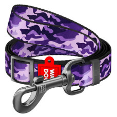 Повідець, "Фіолітовий камо", регульований, Ш 15 мм, Дл 152-183 см, S. WAUDOG Nylon
