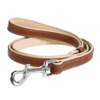 WauDog (ВауДог) Soft Brown - Поводок для собак кожаный коричневый (Ш 18 мм, Дл 122 см) M
