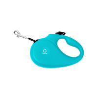 Collar (Колар) Blue - Поводок-рулетка для собак голубая со светоотражающей лентой (В 25 кг, Дл 5 м) размер M