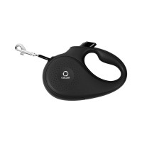 Collar (Колар) Black - Поводок-рулетка для собак черная со светоотражающей лентой (В 50 кг, Дл 5 м) размер L