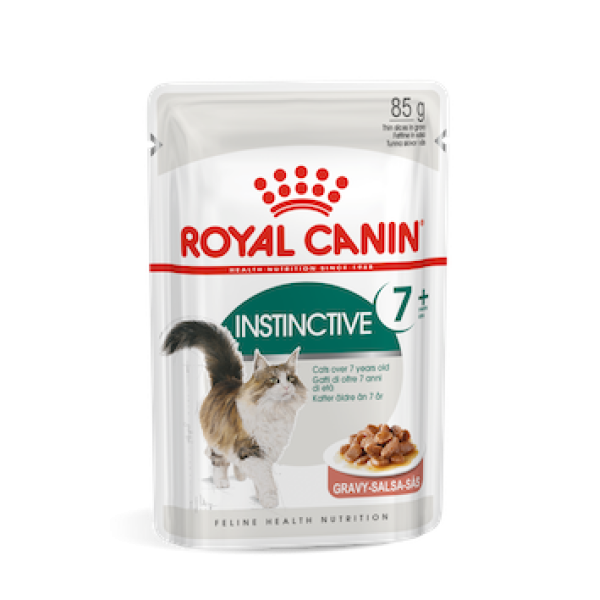 Royal Canin (Роял Канин) Cat Instinctive 7+ Gravy Pouches Poultry - Влажный корм для котов пожилого возраста от 7 лет кусочки в соусе с мясом птицы 85 г
