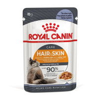 Royal Canin (Роял Канин) Cat Hair & Skin Care In Jelly Pouches Adult Poultry - Влажный корм для взрослых котов для поддержания здоровья кожи и блеска шерсти кусочки в желе с мясом птицы 85 г