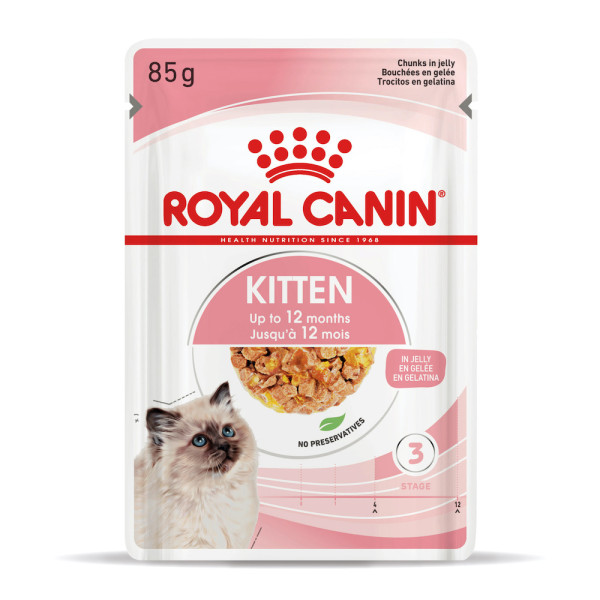 Royal Canin (Роял Канин) Kitten Instinctive In Jelly Pouches - Влажный корм для котят кусочки в желе с мясом птицы 85 г