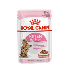 Royal Canin (Роял Канiн) Kitten Sterilised Gravy Pouches Poultry - Вологий корм для стерилізованих кошенят з м’ясом птиці 85 г