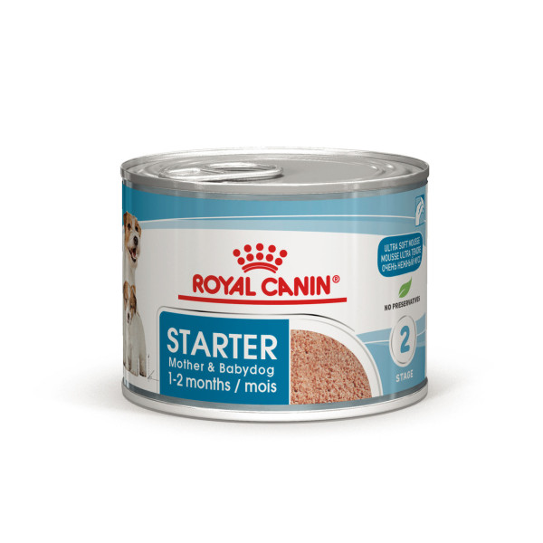 Royal Canin (Роял Канин) Starter Mousse Mother & Babydog Pork & Poultry - Влажный корм для щенков и сук в конце беременности и в период лактации с мясом свинины и птицы 195 г
