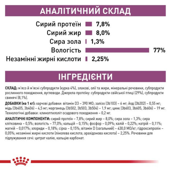 Royal Canin (Роял Канин) Cat Renal Feline Pouches Adult Chicken - Влажный корм для взрослых котов для поддержания функции почек в случае почечной недостаточности с мясом курицы 85 г