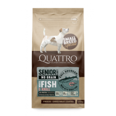 Quattro (Кватро) Dog Senior&Diet Small Breed With Fish - Сухий корм для собак малих порід старше 10 років з рибою та крилем 1.5 кг