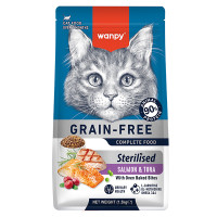 Wanpy (Ванпи) Cat Grain Free Salmon & Tuna Sterilized All Life Stages - Сухой беззерновой корм для стерилизованных котов всех возрастов с мясом лосося и тунца 1.5 кг
