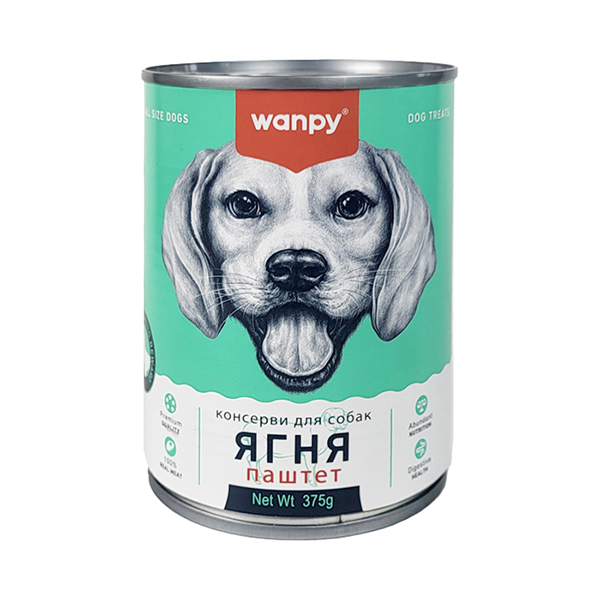 Wanpy (Ванпи) Dog Lamb - Влажный корм для собак паштет с ягненком 375 г