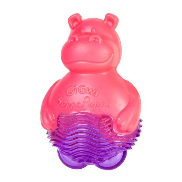 GiGwi (ГиГви) Suppa Puppa - Игрушка для собак розовый бегемотик с пищалкой 9 см