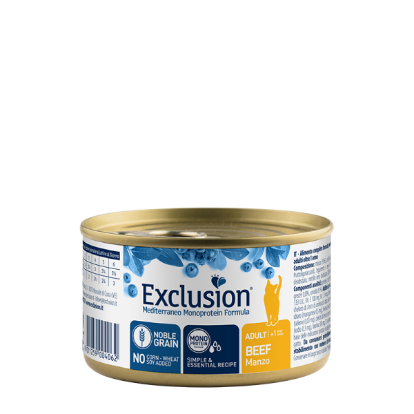 Exclusion (Эксклюжн) Cat Adult Beef - Влажный корм для взрослых котов с мясом говядины 85 г