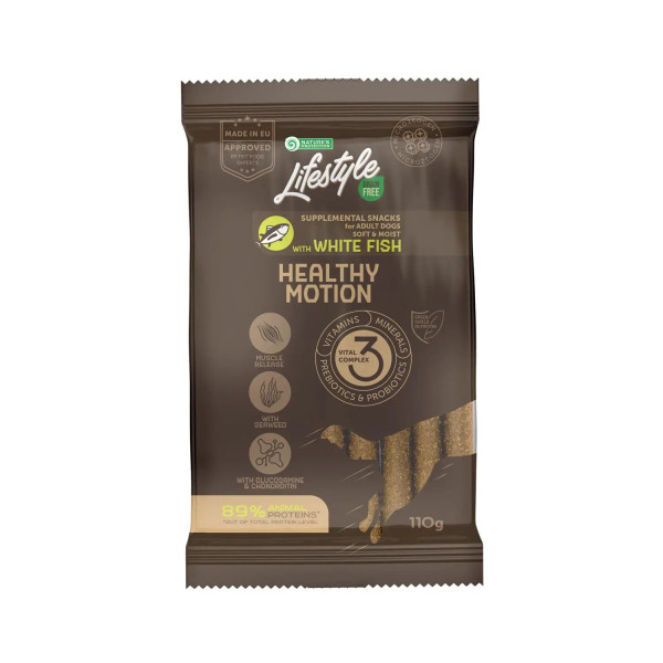 Nature's Protection Lifestyle (Нейчерс Протекшн Лайвстайл) Grain Free White fish Healthy Motion - Беззерновые лакомства для собак 110 г
