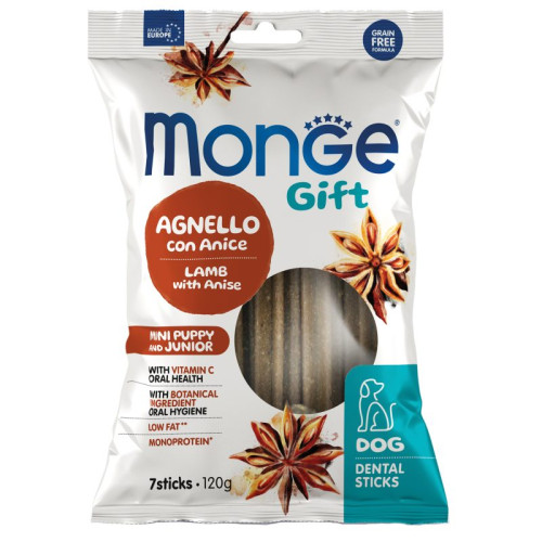 Monge (Монж) Gift Dog Grain Free Lamb & Anise Puppy & Junior Mini - Ласощі беззернові для цуценят дрібних порід з м’ясом ягняти та анісом 120 г