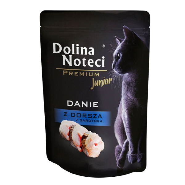 Dolina Noteci (Долина Нотецы) Kitten Premium Danie Cod & Sardine - Влажный корм для котят с треской и сардиной 85 г