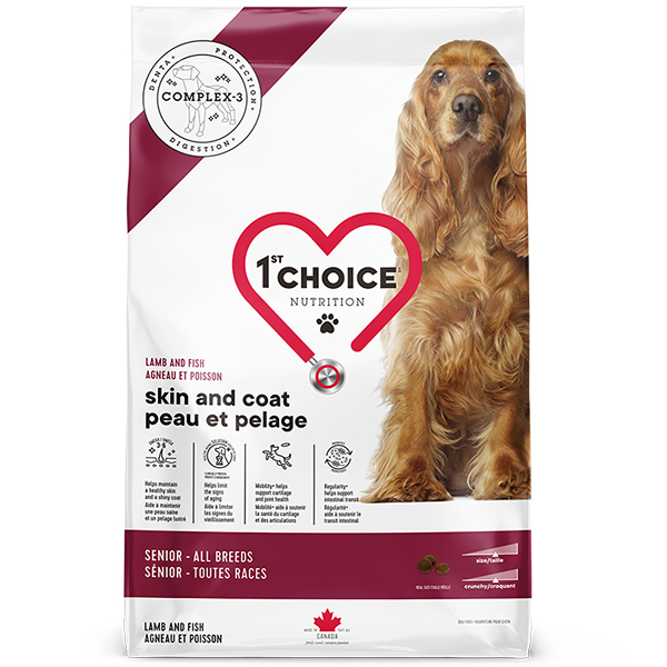 1st Choice (Фест Чойс) Dog Senior Skin&Coat with Lamb&Fish - Сухий корм для собак літнього віку та малоактивних з ягням та рибою 11 кг