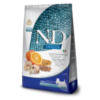 Farmina (Фармина) Dog N&D Ocean Low Grain Cod & Orange Adult Mini - Сухой корм для взрослых собак мелких пород с мясом трески и апельсином 800 г