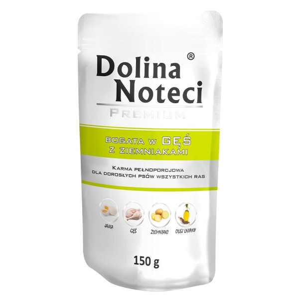 Dolina Noteci (Долина Нотецы) Dog Premium Goose - Влажный корм для собак с гусем и картофелем 150 г