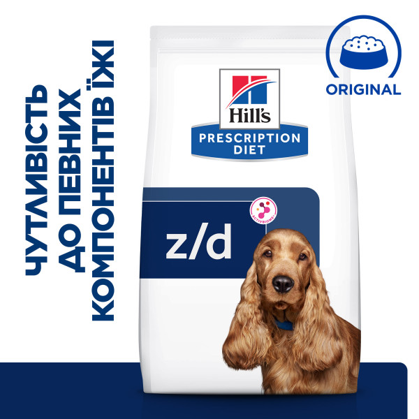 Hill’s (Хилс) Prescription Diet Dog Chicken Liver Z/D Food Sensitivites Adult Medium & Maxi - Сухой лечебный корм для взрослых собак средних и больших пород при пищевой аллергии с куриной печенью 3 кг Hill’s (Хилс) Prescription Diet Dog Chicken Liver Z/D Food Sensitivites Adult Medium & Maxi - Сухой лечебный корм для взрослых собак средних и больших пород при пищевой аллергии с куриной печенью 3 кг