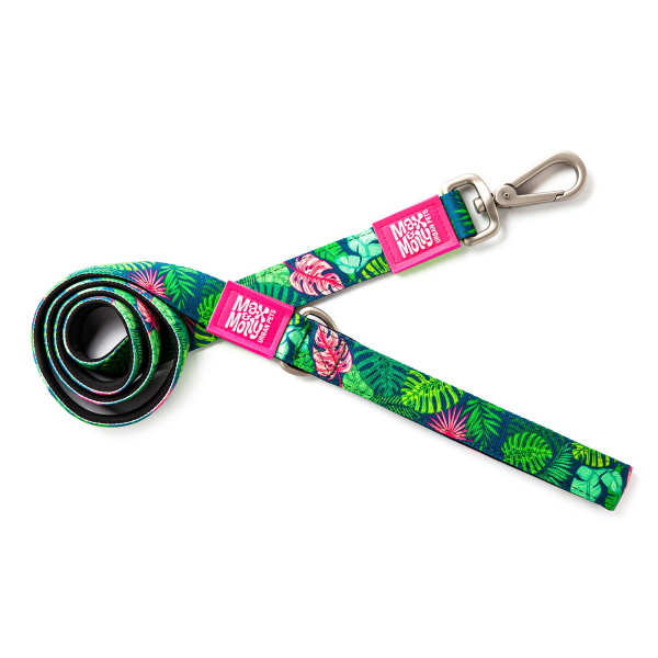 Max & Molly (Макс Молли) Short Leash Tropical XS - Поводок короткий для собак с принтом тропики