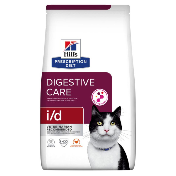Hill`s PD Feline i/d Digestive Care – Сухий лікувальний корм для кішок при захворюваннях ШКТ, панкреатиті з куркою 3 кг