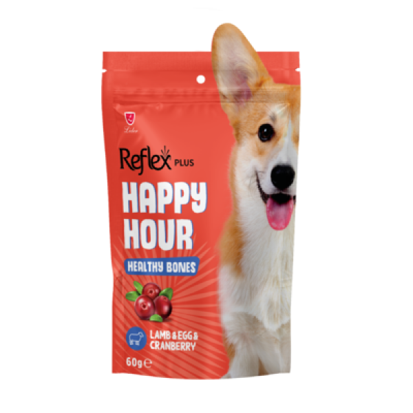 Reflex Plus (Рефлекс Плюс) Happy Hour Dog Treats Lamb With Eggs And Cranberry - Лакомство для собак с ягненок яйцами и клюквой здоровые кости 60 г