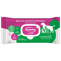 Inodorina (Инодорина) Everyday Clorexidina - Влажные салфетки для кошек собак и грызунов с хлоргексидином и морским ароматом 40 шт