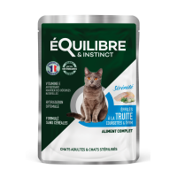 Equilibre & Instinct (Эквилибре & Инстинкт) Cat Sterilised Trout, Zucchini & Thyme - Влажный корм для стерилизованных кошек форелью, кабачком и тимьяном 85 г