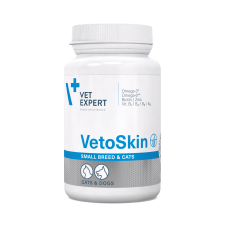 VetExpert (ВетЕксперт) Cat & Dog Small Breed VetoSkin - Харчова добавка для котів та собак малих порід для підтримання здоров`я шкіри та якості шерсті 60 шт.