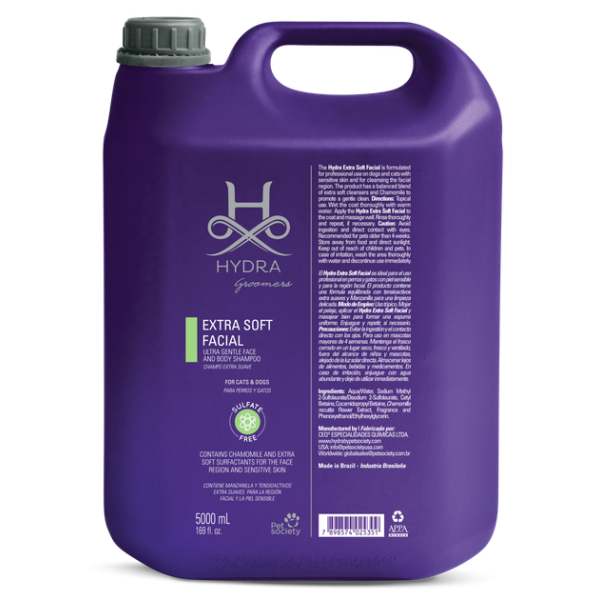 Hydra (Гидра) Groomers Extra Soft Ultra Gentle Shampoo - Шампунь для собак и котов любого возраста ультранежный для деликатного ухода за шерстью и кожей 5 л