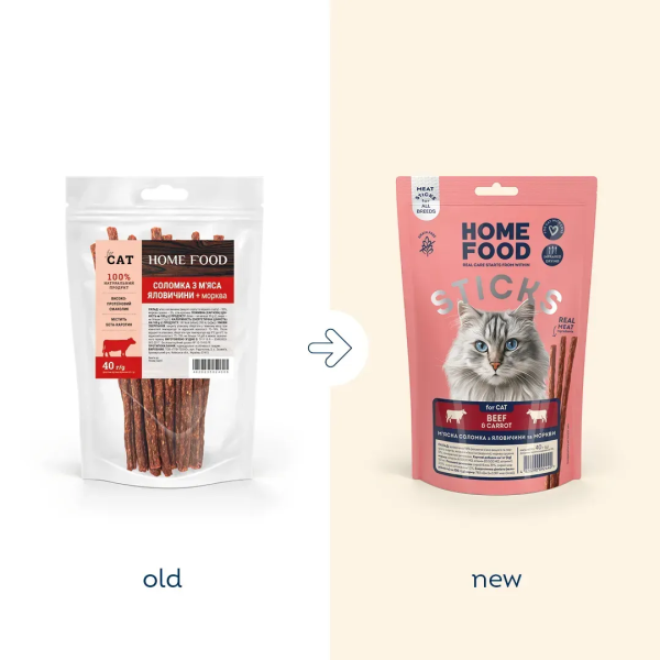 Home Food (Хоум Фуд) Cat Grain Free Beef & Carrot Meat Strips All Life Stages - Лакомство беззерновое для котов всех возрастов мясная соломка с мясом говядины и морковью 40 г Home Food (Хоум Фуд) Cat Grain Free Beef & Carrot Meat Strips All Life Stages - Лакомство беззерновое для котов всех возрастов мясная соломка с мясом говядины и морковью 40 г