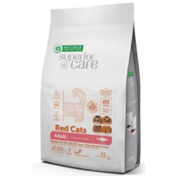 Nature\'s Protection (Натур Протекшн) Superior Care Cat GF Red Coat Adult Herring - Сухой корм для взрослых котов с рыжей шерстью с сельдью 1.5 кг